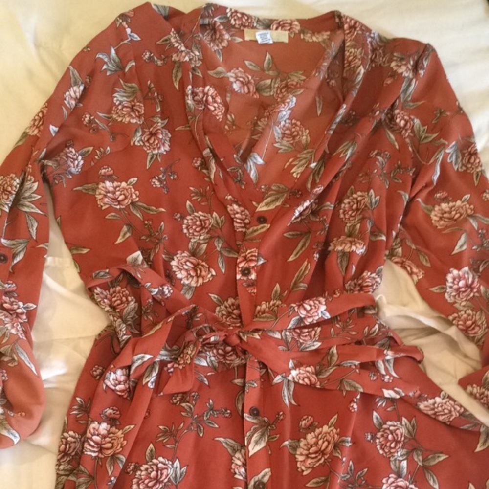 V-neck button down tunic