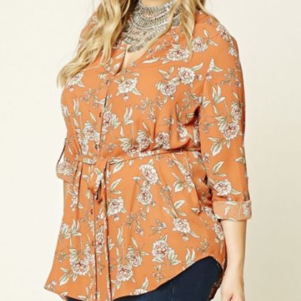 V-neck button down tunic - Picture 6 of 6
