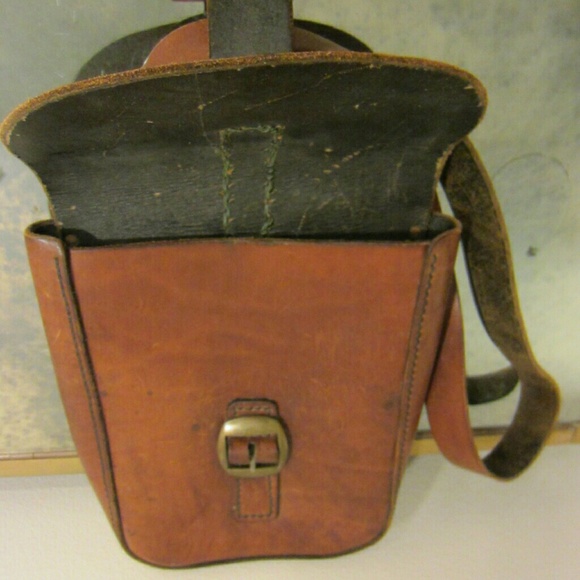Tan Leather Messenger Postman Style Satchel Backpack