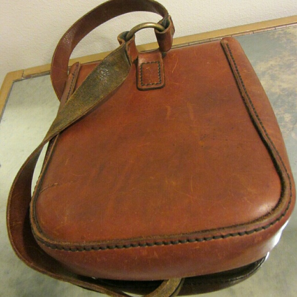 Tan Leather Messenger Postman Style Satchel Backpack main image 4