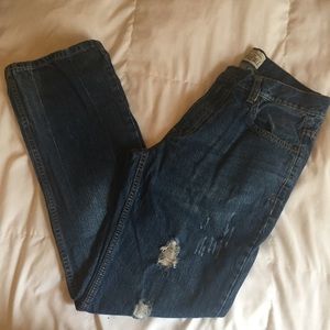 🚹 mens 🚹 Dark Distressed Denim Jeans