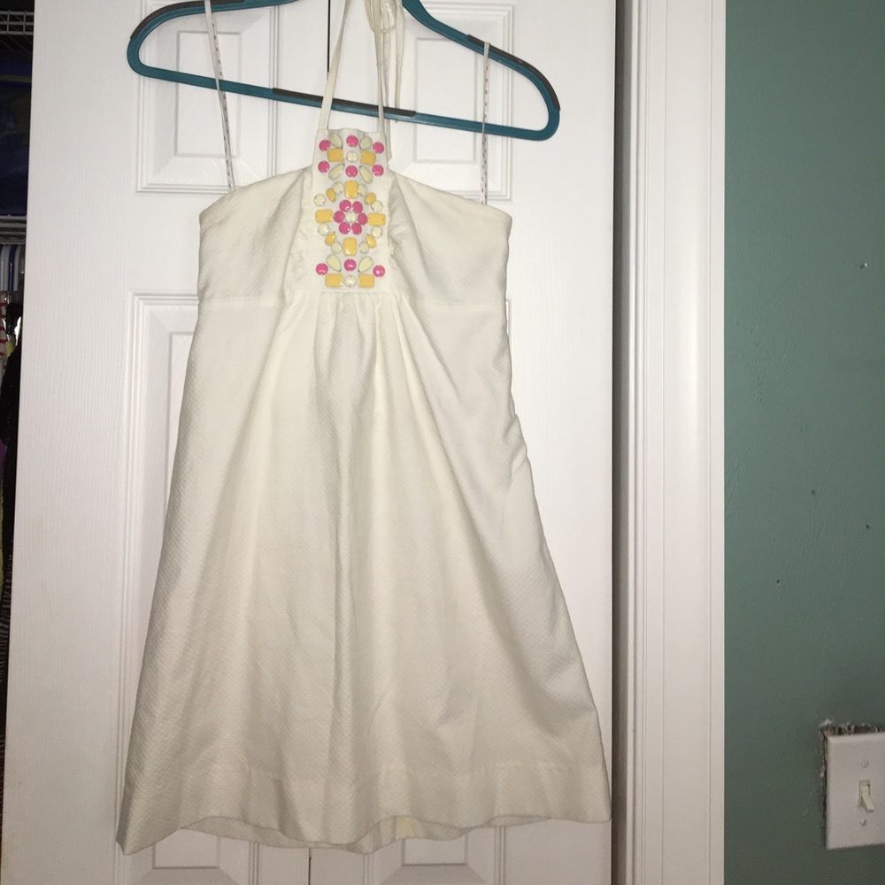 Lilly Pulitzer beaded halter dress