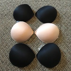 3- adhesive strapless bras