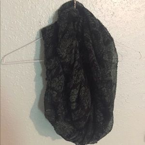 Dark Green and Black Infinity Scarf