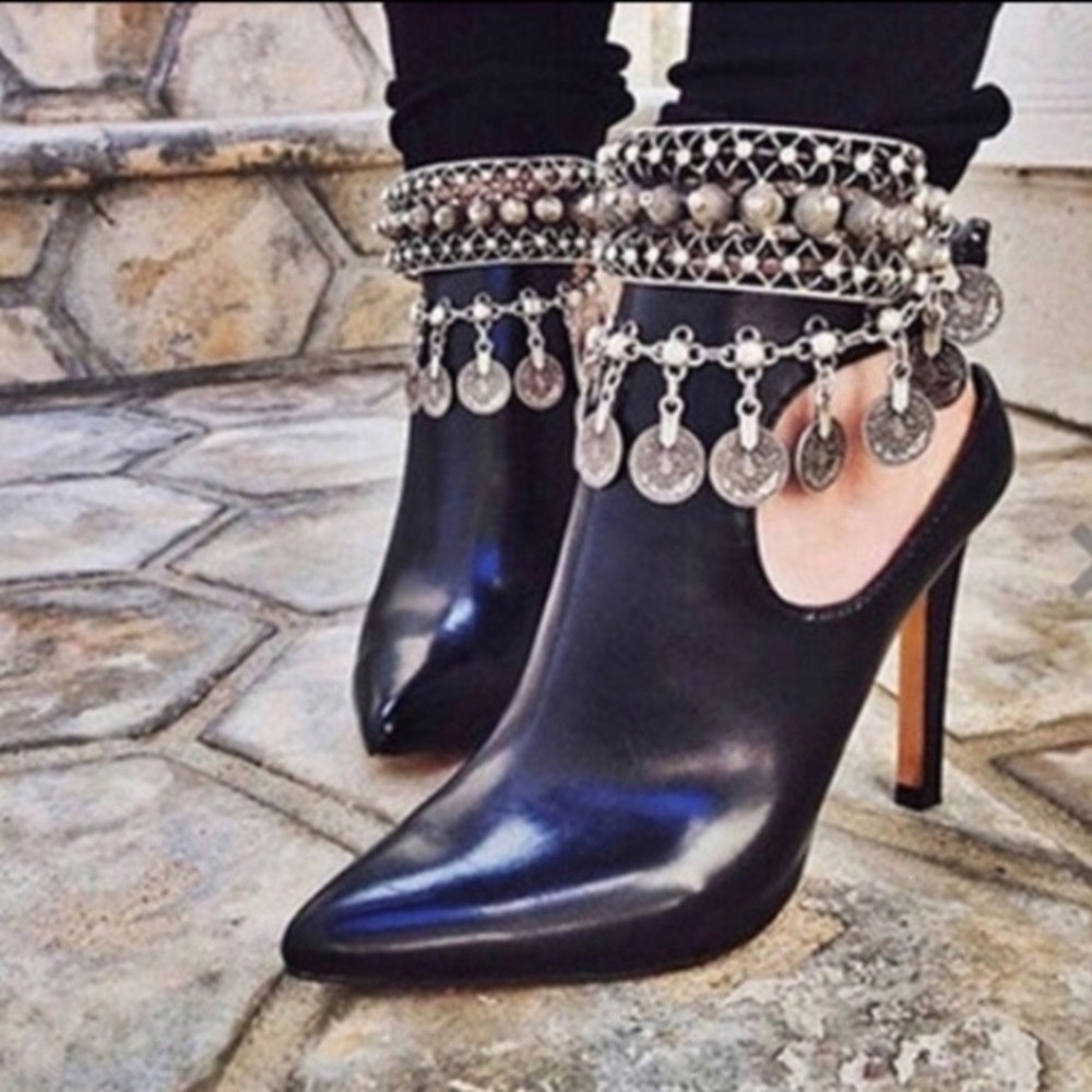 🔴3 left 🆕Boho trendy coin silver anklet