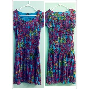 Vintage new directions Florida Folded pleats dress