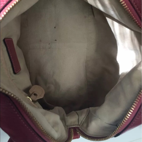 100%Auth! CHLOE PARATY burgundy red satchel bag - Picture 5 of 8