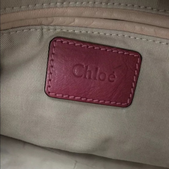 100%Auth! CHLOE PARATY burgundy red satchel bag - Picture 6 of 8