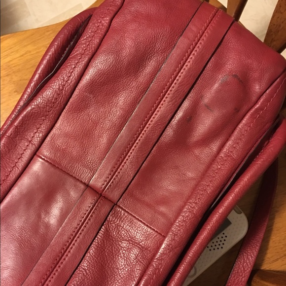 100%Auth! CHLOE PARATY burgundy red satchel bag - Picture 8 of 8