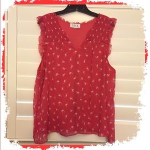 Super cute pink flamingo top, lightweight