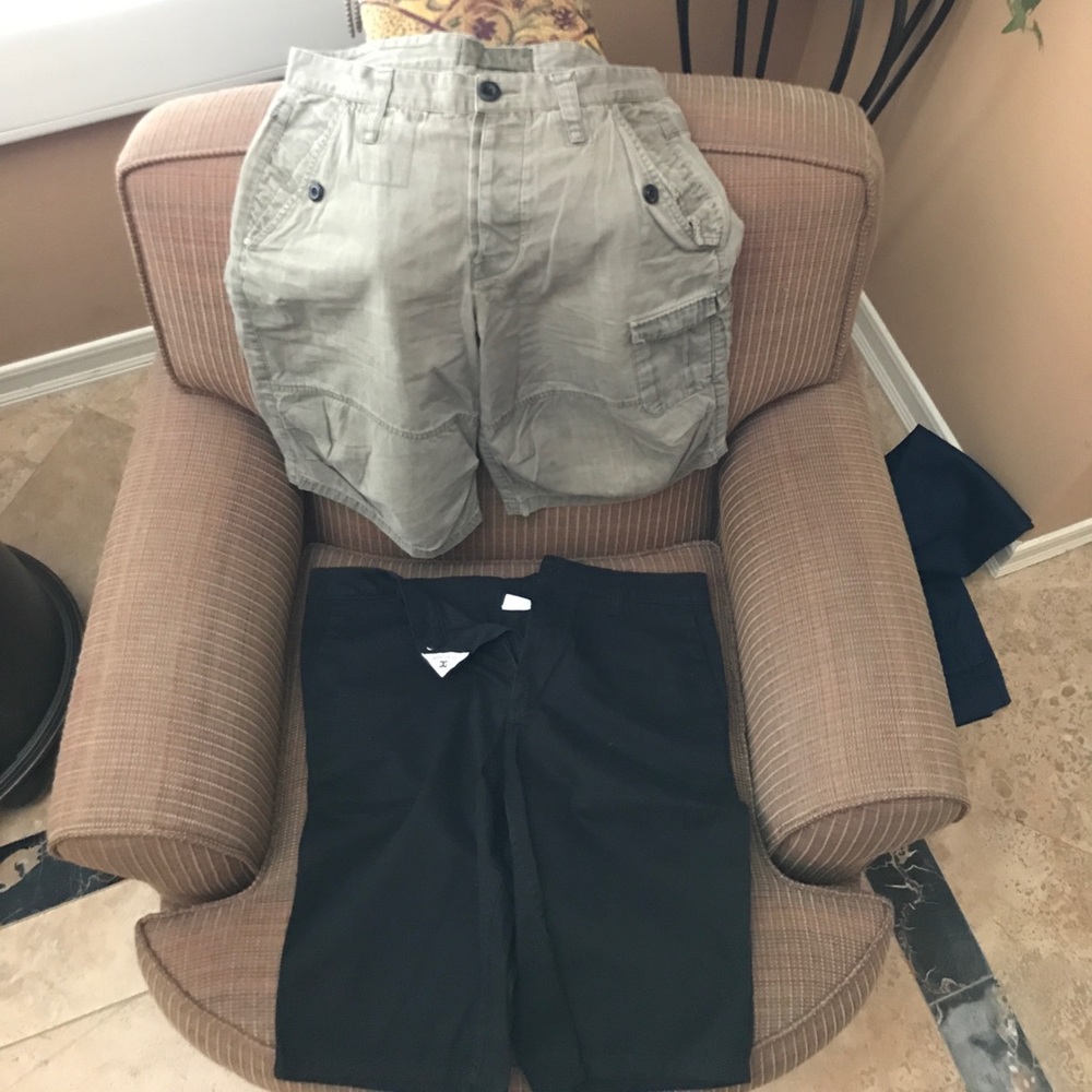 AX size 33 green shorts & DC black shorts size 32