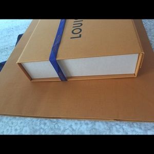 Authentic Louis Vuitton box and bag with ribbon