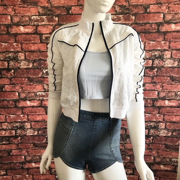 💰SOLD💰NEW Free People Eyelet Track Jacket - Picture 2 of 7