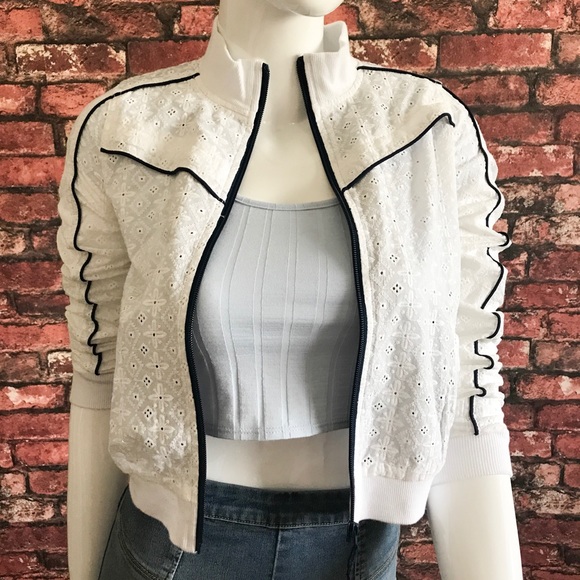 💰SOLD💰NEW Free People Eyelet Track Jacket - Picture 3 of 7
