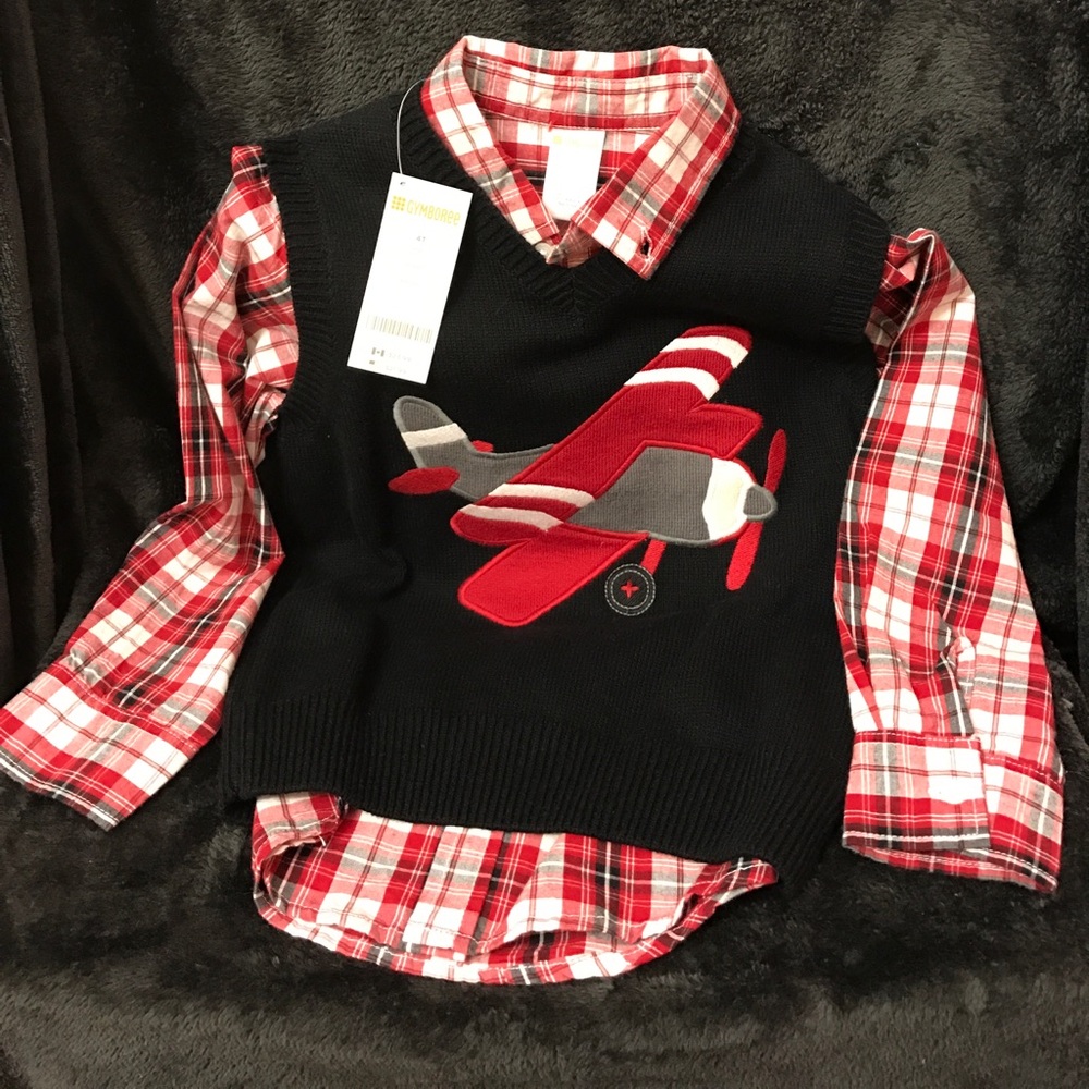 Gymboree Boys Shirt with sweater vest