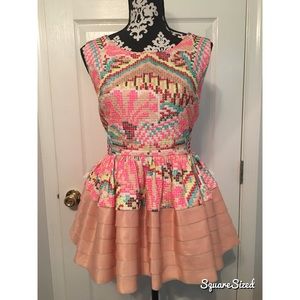 Anthropologie "Fish Fry" peplum top