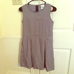 Gingham plaid mod jumper mini dress