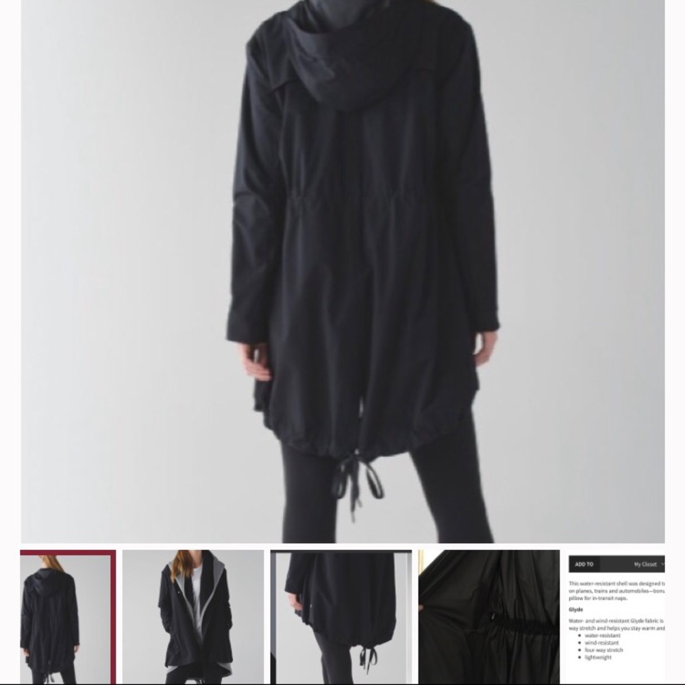 ISO lululemon & go swing jacket size 12 black