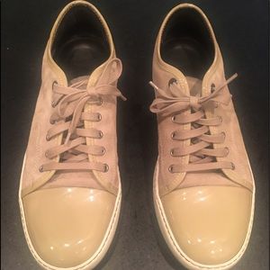 Lanvin DDBI Suede Calfskin Sneaker - Light Beige