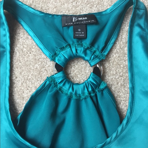 Satin Ruffle Tank Racer Back - Picture 3 of 5