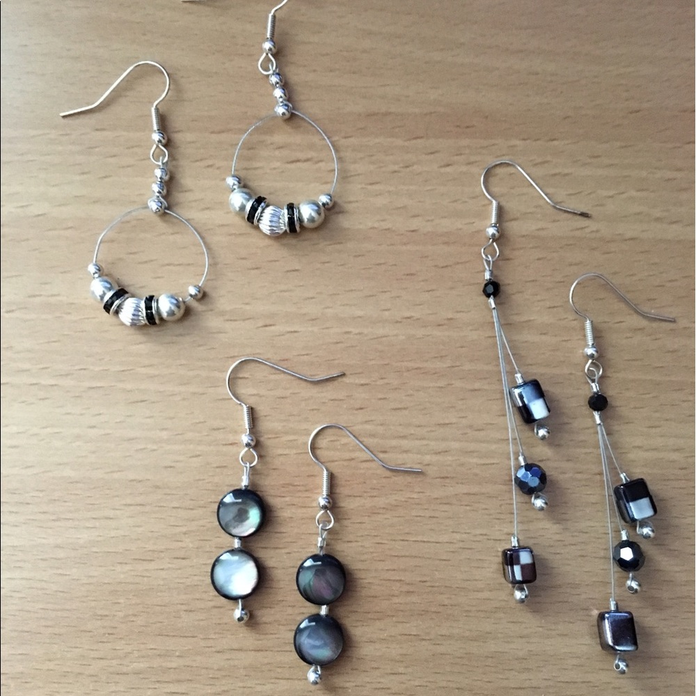 3 Hand Crafted Earrings