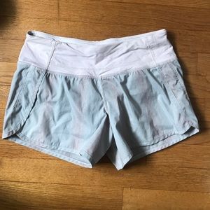 Grey and pink lululemon shorts
