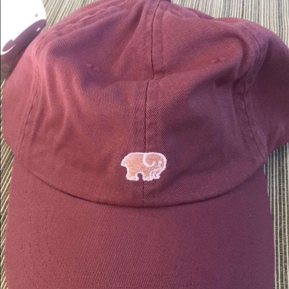 Ivory Ella Baseball Hat: Berry colored