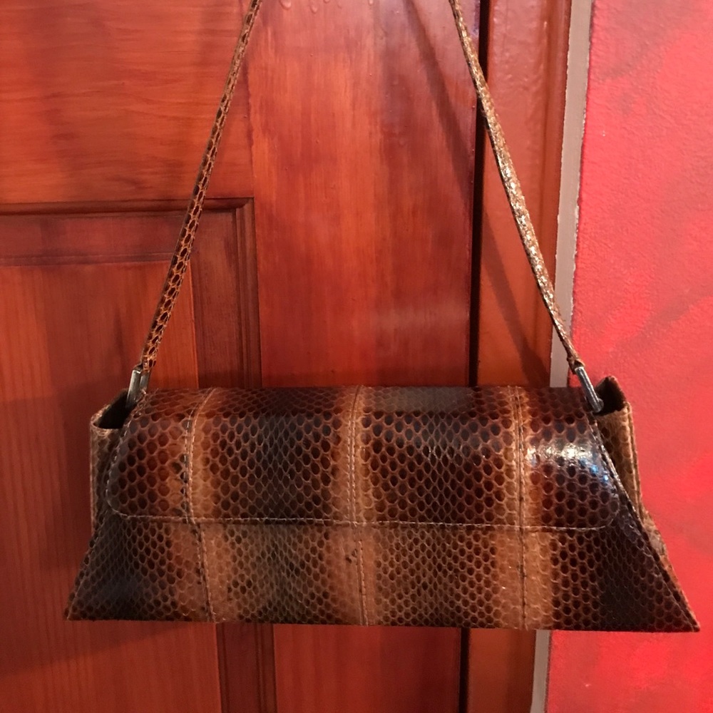 Brand new genuine snake leather shoulder bag.
