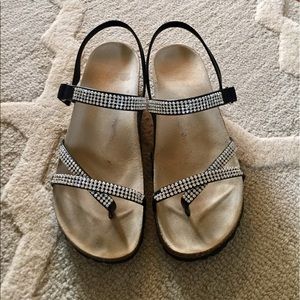 Crystal studded sandals