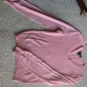 Pink V neck sweater