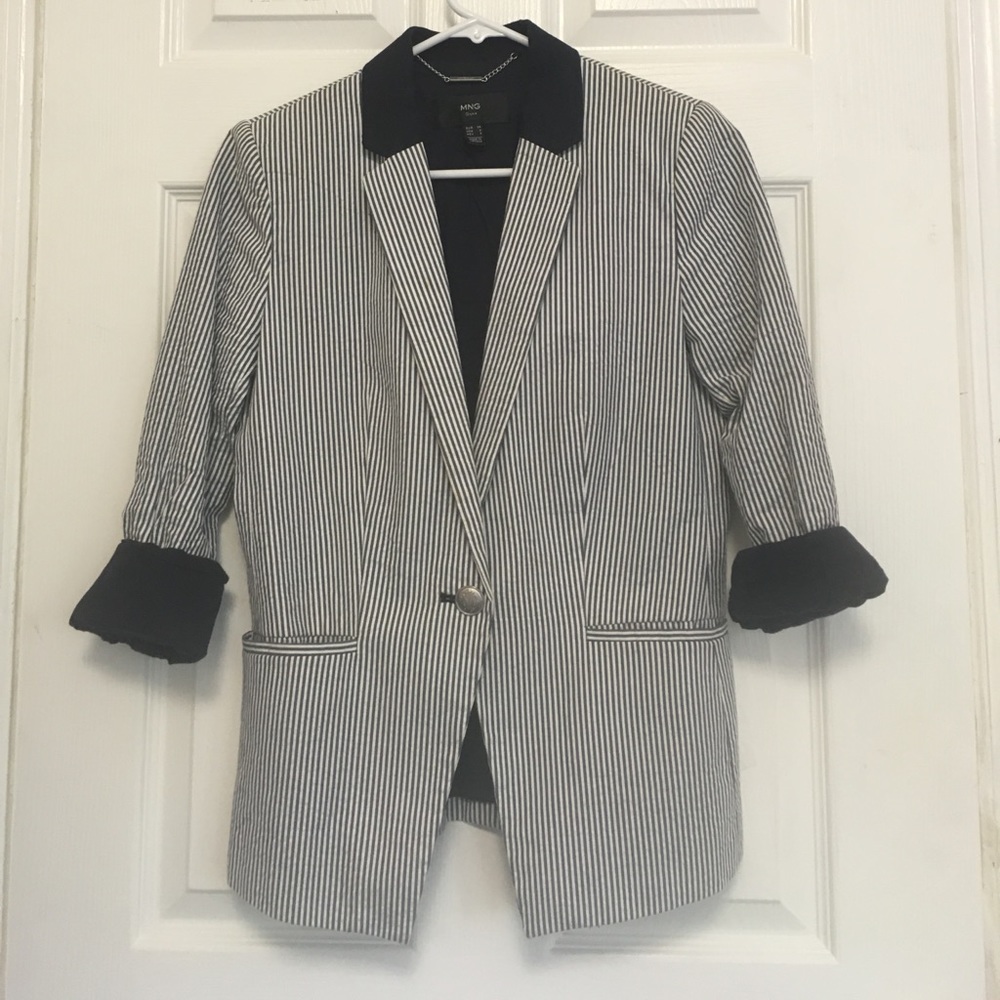 Striped mango blazer - 3
