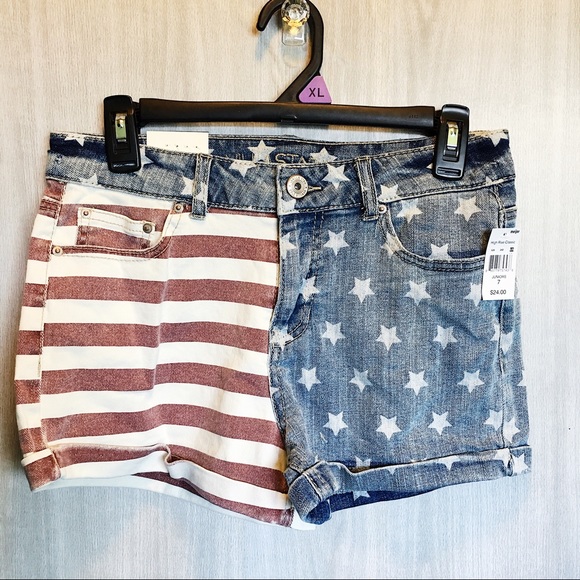 Pants - American Flag Denim Shorts!