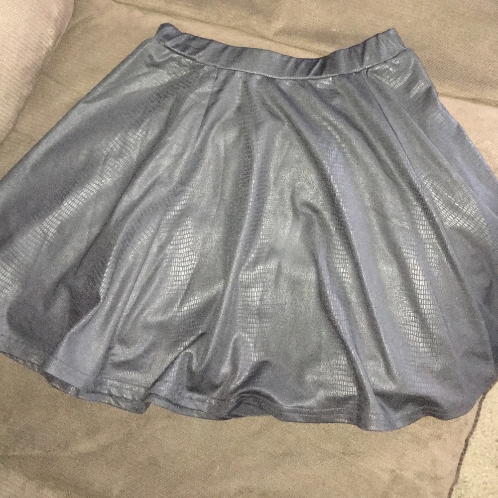 Leather skater skirt