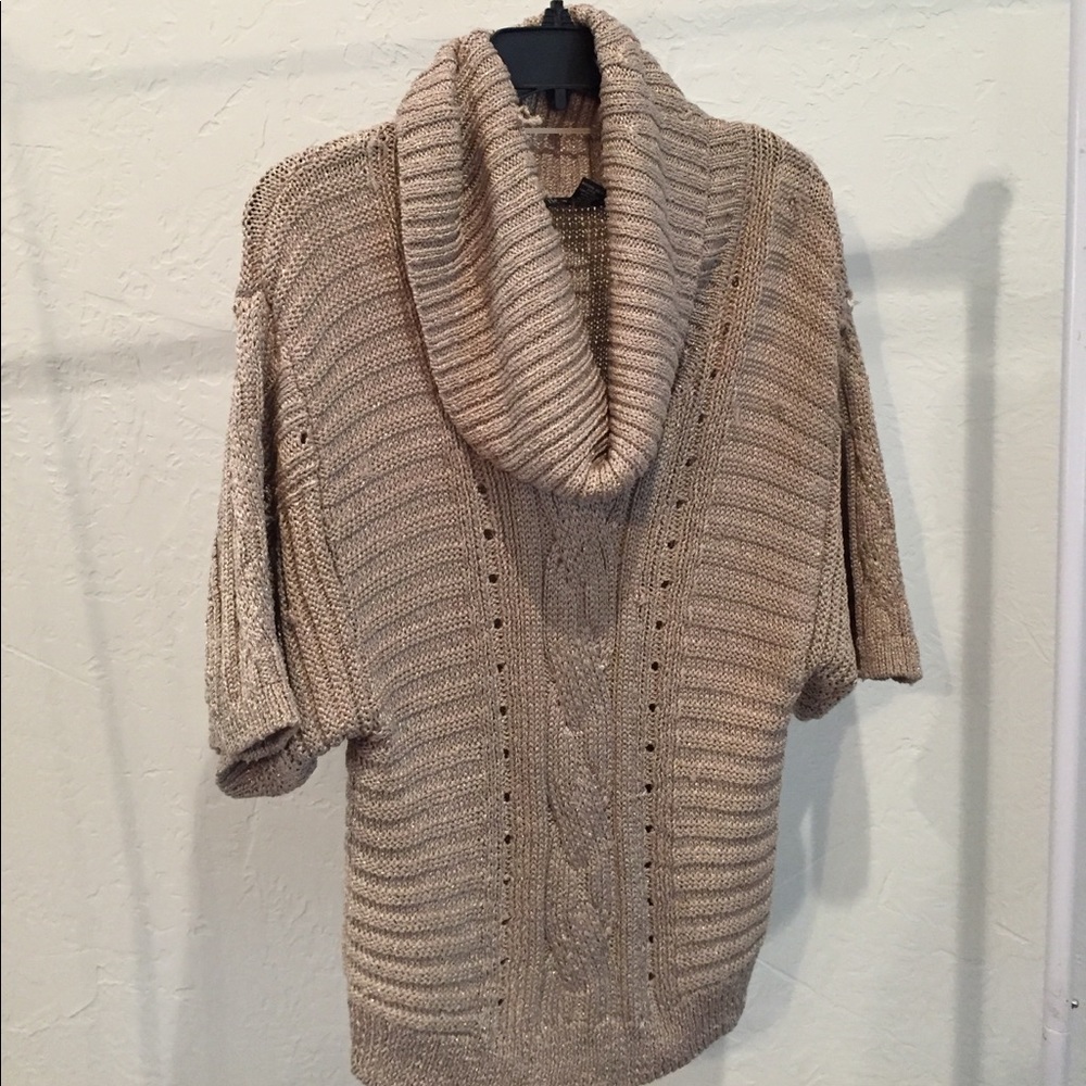 INC gold summer weight sweater