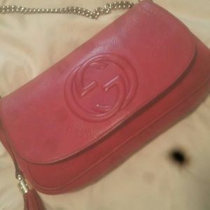 Red authentic medium Gucci cross body bag