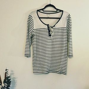 Lucky brand striped rope tie top