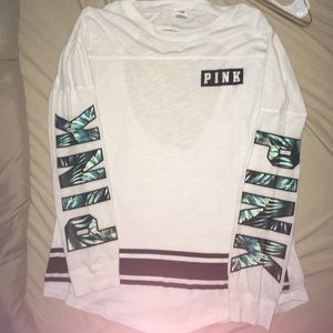 PINK long sleeve/lightweight w/ open back