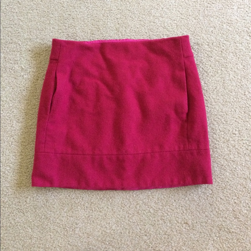 Fuchsia Wool Skirt