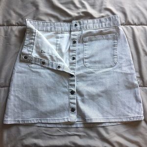 Grey & White Striped A-line Skirt ✨Price Dropped✨