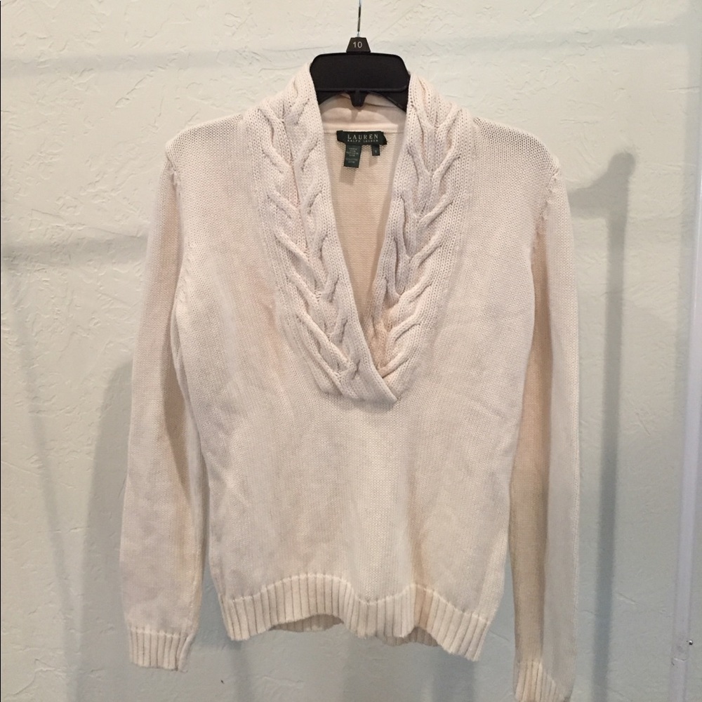 Lauren Ralph Lauren braided collar sweater