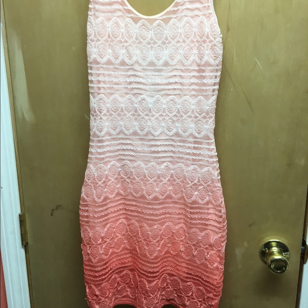 Peach ombré bodycon