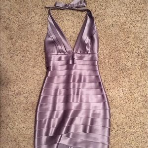 Purple satin BCBG dress