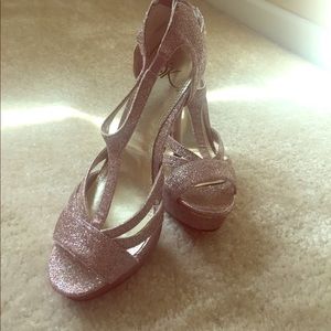 Sparkling platform shoes