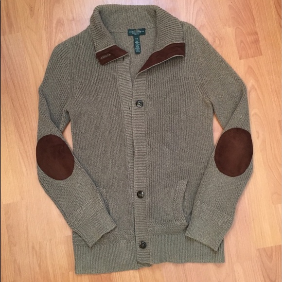 LRL Lauren Jeans Co. Ralph Lauren Sweaters - LRL Lauren Jeans Co Button Cardigan Elbow Patches