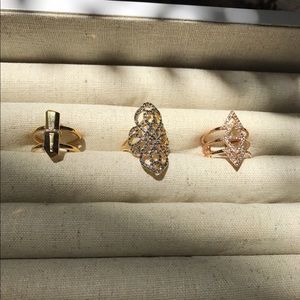 Set of 3 Stella & Dot Rings