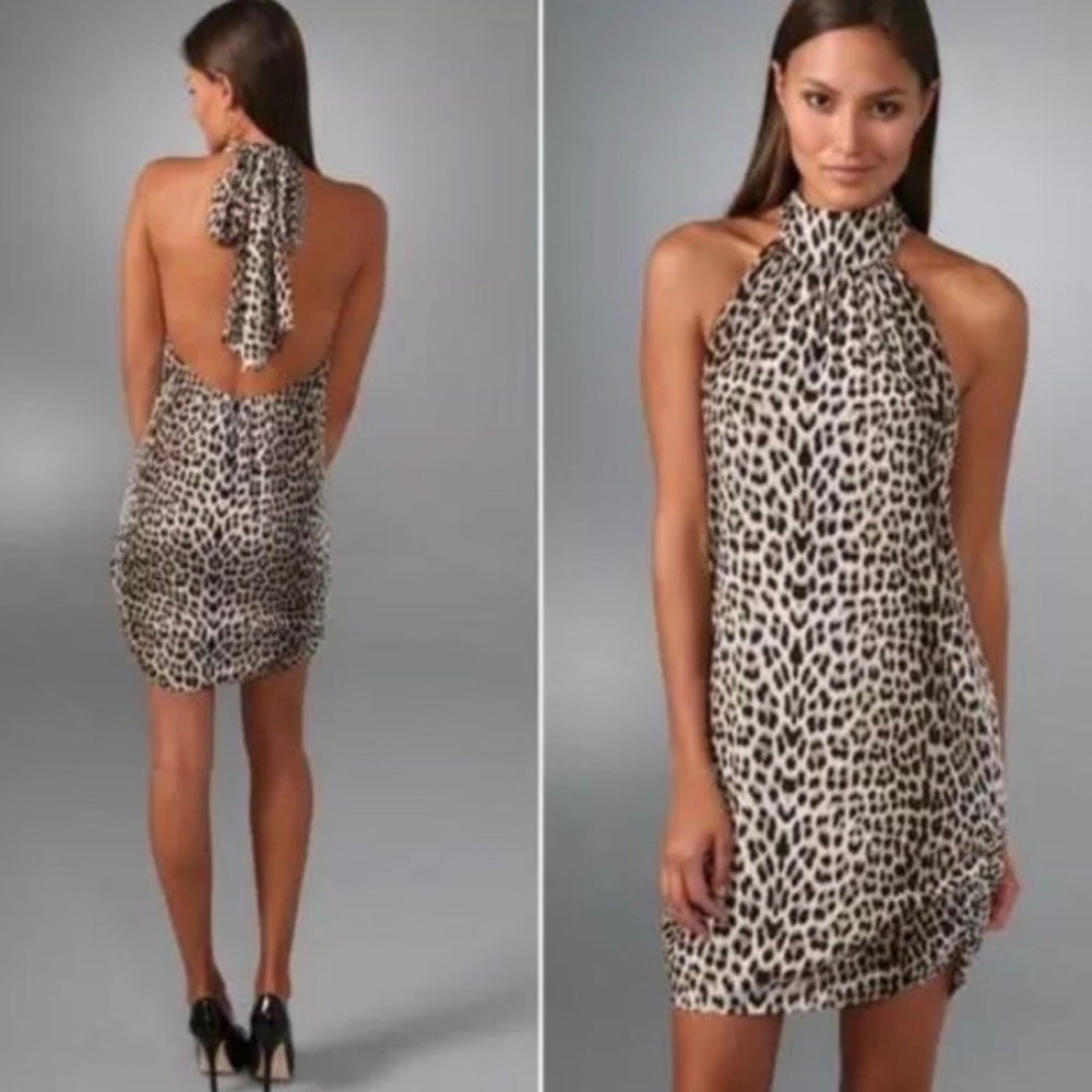 SALE!! Silk Alice+Olivia leopard mini dress