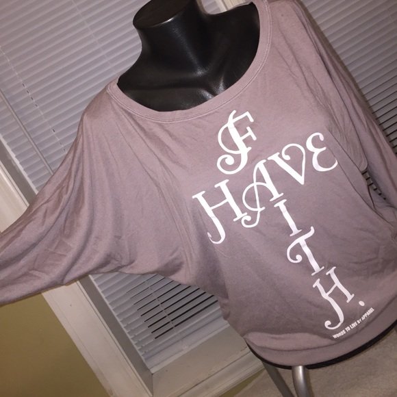 HAVE FAITH OVER-the-shoulder blouse - Picture 8 of 8