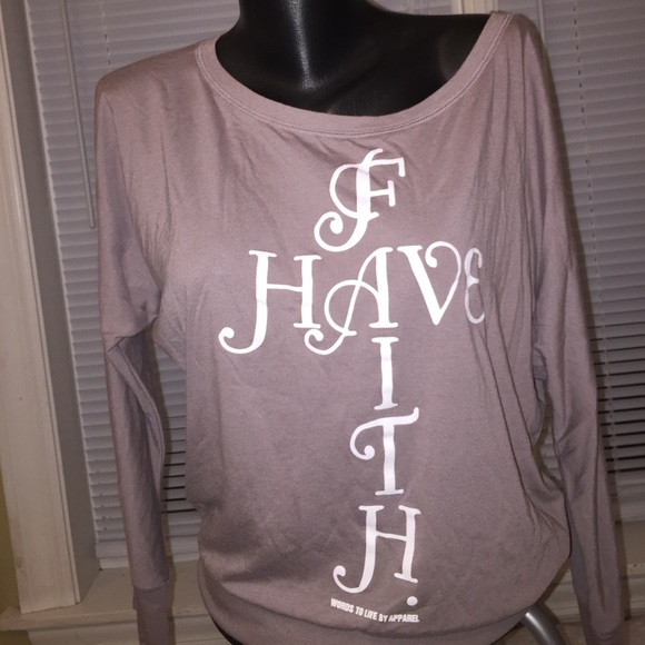 HAVE FAITH OVER-the-shoulder blouse - Picture 3 of 8