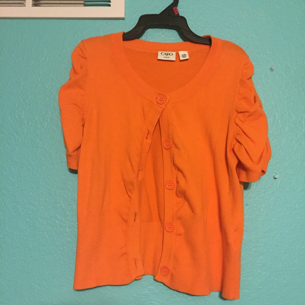 Orange cardigan