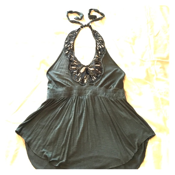 Free People Tops - Free people embellished Halter top